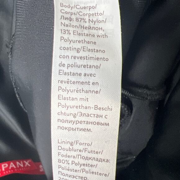 Spanx Faux Leather Leggings Contoured Power Waistband Black Size Small - Picture 9 of 10